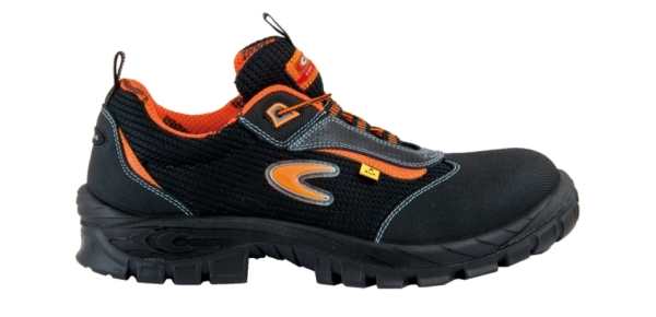 COFRA-AEGIR S1 P ESD SRC, Sicherheitshalbschuhe, schwarz/orange