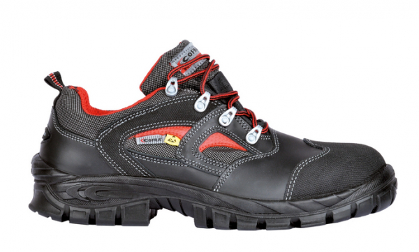 COFRA-HYMIR S3 ESD SRC, Sicherheitshalbschuhe, schwarz/rot