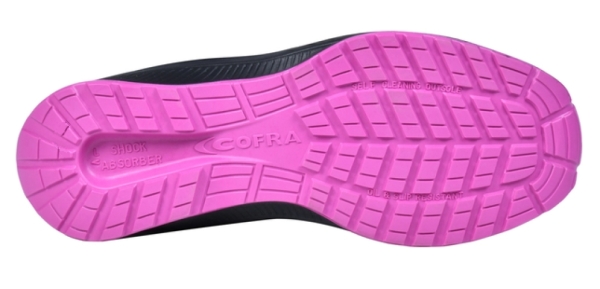 COFRA-ATENA S3L FO SR, Sicherheitshalbschuh, schwarz/fuxia