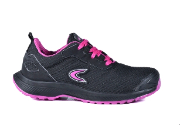 COFRA-S3S- Sicherheitshalbschuh, ATENA,  ESD FO SR, nylon, schwarz/fuxia