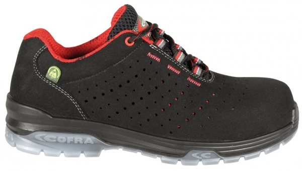 COFRA-SYNTHPOP BIS ESD S1 P SRC, Sicherheitshalbschuh, schwarz/rot