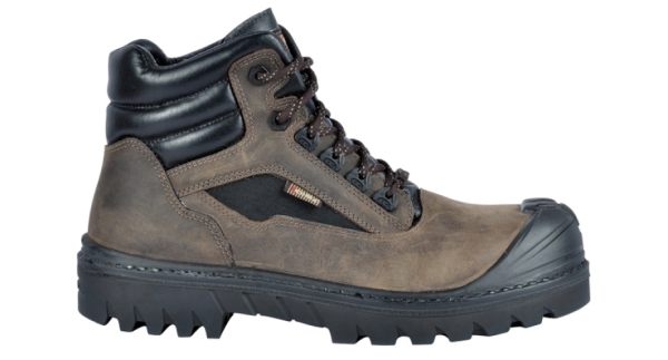 COFRA-BARINAS UK S3 HRO SRC, Sicherheitshochschuhe, Nubukleder, braun-schwarz/schwarzer Stoff/APT