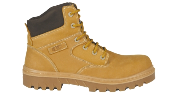 COFRA-BUFFALO S7S CI HI HRO FO SR, Sicherheits-Arbeits-Berufs-Schuhe, Hochschuhe, gelb/braun