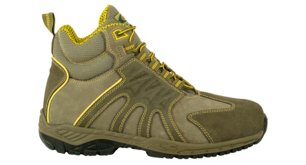 COFRA-DEUCE S1PS SR FO, Sicherheitshalbschuh, hoch, hell-grün/gelb