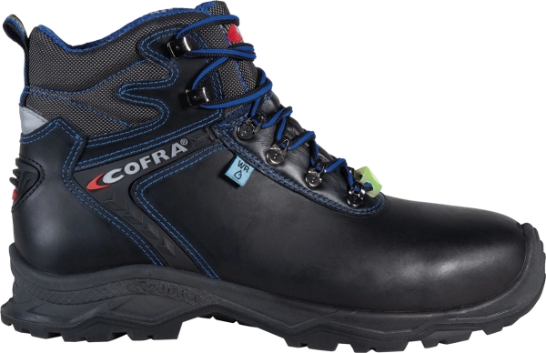 Cofra-MAGDENBURG ESD S7S, HOCHSCHUH LEDER SCHWARZ/HELL BLAUER STOFF/APT ZWISCHENS/ESD