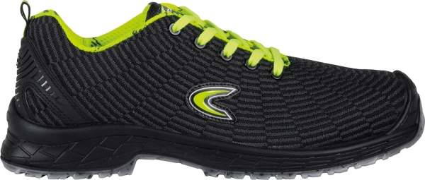 Cofra-COVERAGE S3S LG SC FO SR, HALBSCHUH NYLON SCHWARZ-GRAU/GELBER STOFF/APT ZWISCHENSOHLE
