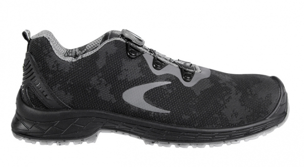 COFRA- S3S-Sicherheitshalbschuh ESD, TEMPLET, Nylon, schwarz-grau/grauer Stoff