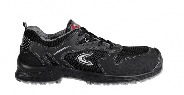 COFRA- S1 PS-Sicherheitshalbschuh LG SC FO SR, BARRIER, Nylon-Leder, schwarz