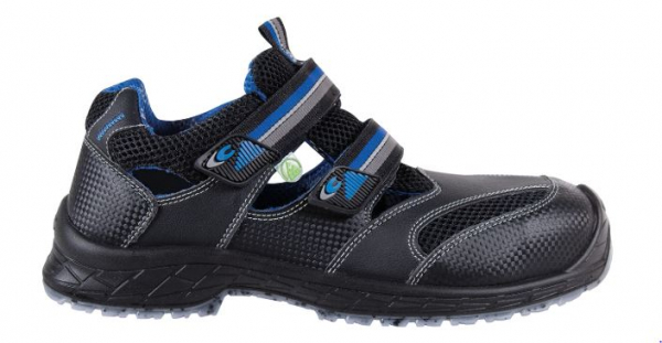 COFRA- S1 PS-Sicherheitsandale ESD, ACE, schwarz/hellblauer Stoff