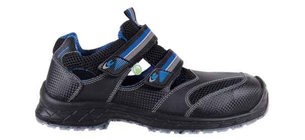 COFRA- S1 PS-Sicherheitsandale ESD, ACE, schwarz/hellblauer Stoff