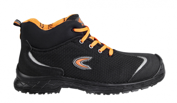 COFRA- S3S-Sicherheitshochschuhe, JAMMING, Nylon Leder, schwarz/oranger Stoff