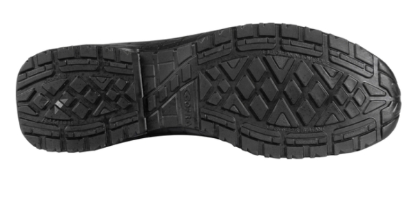 COFRA- S3S-Sicherheitshalbschuh, OVERGRIP, Nylon Leder, schwarz/oranger Stoff