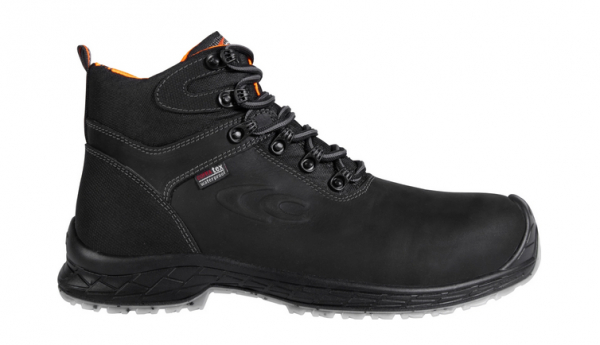 COFRA- S7S-Sicherheitshochschuhe CI LG SC FO, CLOUDY, Nubukleder, schwarz/oranger Stoff