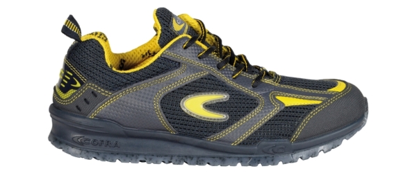 COFRA-CARNERA S1PS FO SR, Sicherheitshalbschuhe, schwarz/blau/gelb
