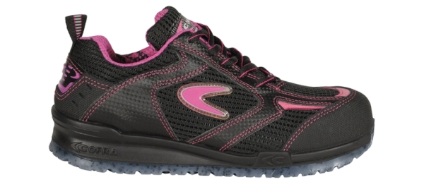 COFRA-EVA S1 P SRC, Sicherheitshalbschuhe, Nylon, schwarz7fuxia Stoff