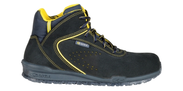 COFRA-FAIR PLAY S1P, SRC, Sicherheitshochschuhe, blau/gelb