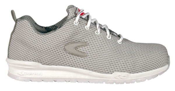COFRA-WHITE, S3, SRC, Sicherheitshalbschuhe, weiß/grau