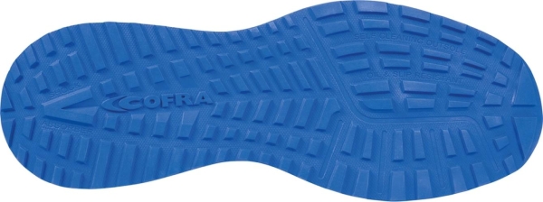 Cofra-PIUMA ESD S1 PS HRO FO SR, HALBSCHUH MICROFASER-NYLON SCHWARZ/HELL BLAUER STOFF/FPT/ESD