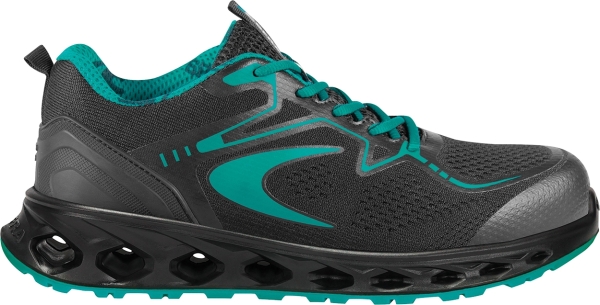 Cofra-JUDO ESD S1 PS FO SR, HALBSCHUH NYLON SCHWARZ/GRUNER STOFF/FPT ZWISCHENSOHLE/ESD
