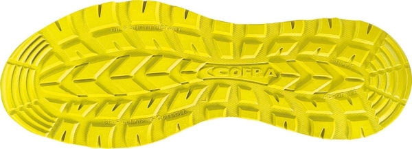 Cofra-CUSHIONING ESD S3S FO SR, HALBSCHUH MICROFASER-NYLON SCHWARZ/GELBER STOFF/FPT ZWIS/ESD