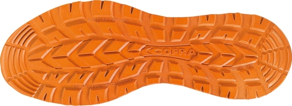 Cofra-KOMBO ESD S1 PS FO SR, HALBSCHUH NYLON SCHWARZ/ORANGER STOFF/FPT ZWISCHENSOHLE/ESD