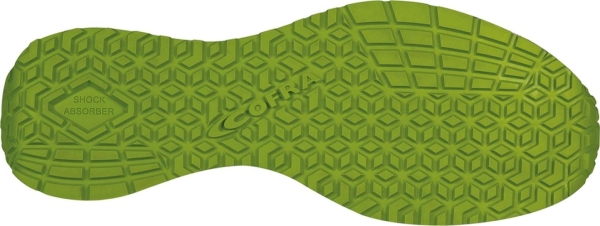 Cofra-DYNAREX ESD S1 PS HRO FO SR, HALBSCHUH VELOURLEDER GRAU/HELL GRUN STOFF/FPT ZWISCHENS/ESD
