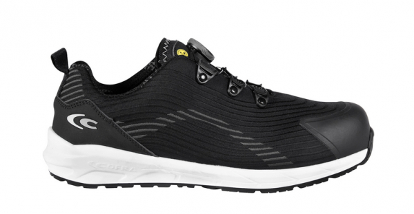 COFRA-S3S- Sicherheitshalbschuh HACK ESD SC FO SR, Nylon, schwarz-grau, BOA