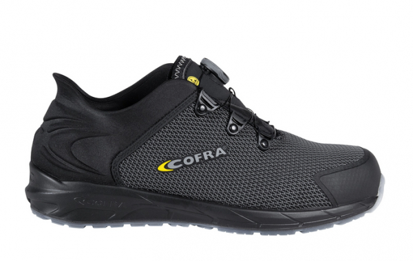 COFRA-S3S- Sicherheitshalbschuh AEROBIC ESD SC FO SR, Nylon, grau-schwarz, BOA