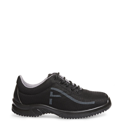 ABEBA-UNI6-S3-Damen-und Herrenschnrhalbschuhe, schwarz