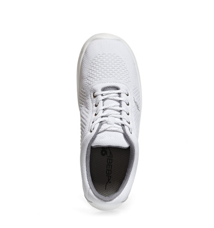 ABEBA-UNI6-S1-Damen-und Herrenschnrhalbschuhe, wei