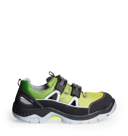 ABEBA-Anatom-S1P-Damen- u. Herrenklettschuhe, gelb/grn