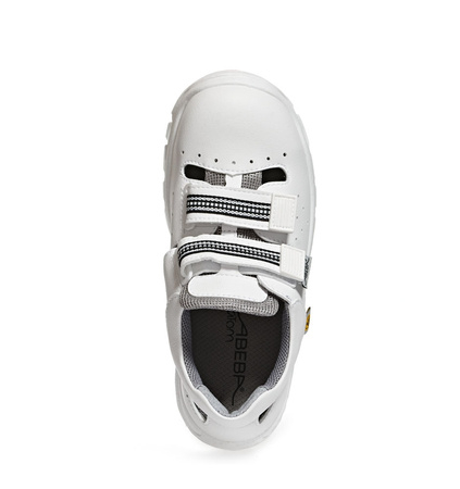 ABEBA-Anatom-S1-Damen- u. Herren-Sicherheits-Arbeits-Berufs-Sandalen, wei