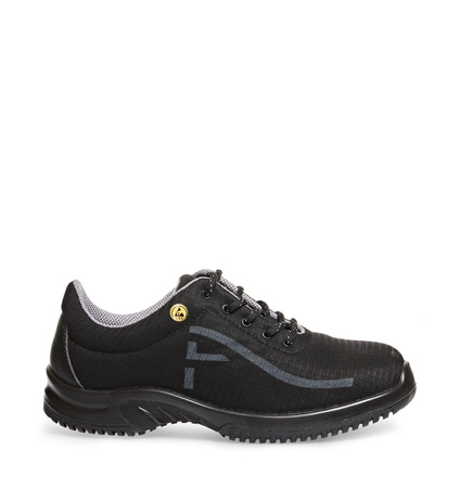 ABEBA-UNI6-S3-ESD-Damen-und Herrenschnrhalbschuhe, schwarz