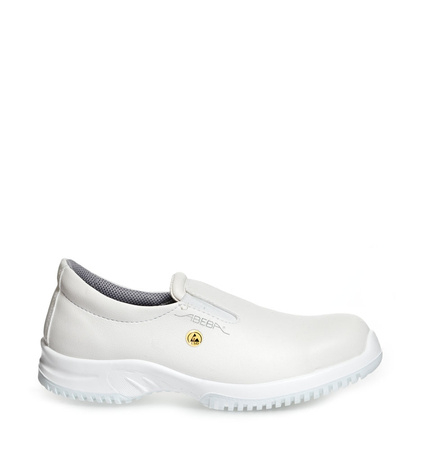 ABEBA-Uni6-S2-Damen- u. Herrensicherheitsslipper, ESD, wei