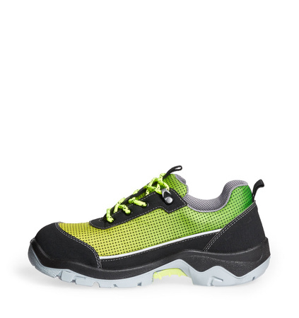 ABEBA-S3-Damen- u. Herrensicherheitshalbschuhe, ESD, gelb/grün