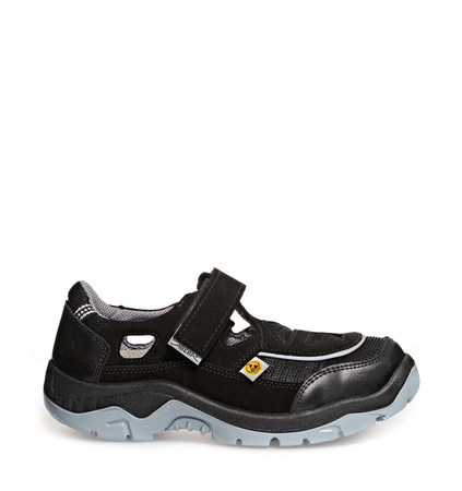 ABEBA-Anatom-S1P-Damen- u. Herrensicherheitsslipper, ESD, schwarz