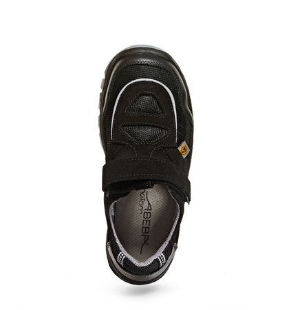 ABEBA-Anatom-S1P-Damen- u. Herrensicherheitsslipper, ESD, schwarz