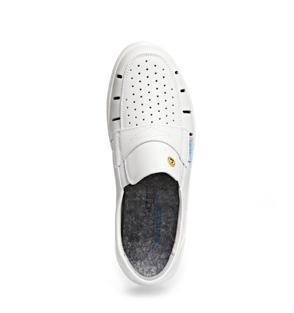 ABEBA-Air Cushion-O1-Damen- u. Herrenslipper, ESD, wei