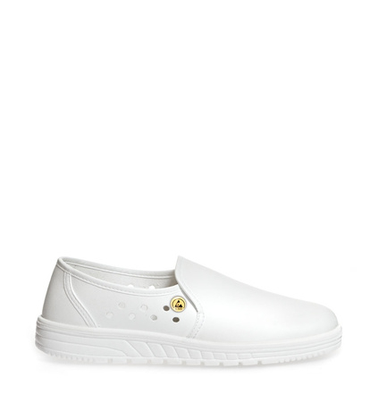 ABEBA-Air Cushion-O1-Damen- u. Herrenslipper, ESD, wei