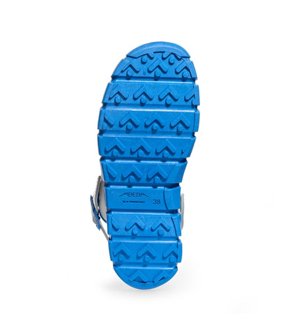 ABEBA-Dynamic-OB-Damen- und Herrenclog, ESD, wei/blau