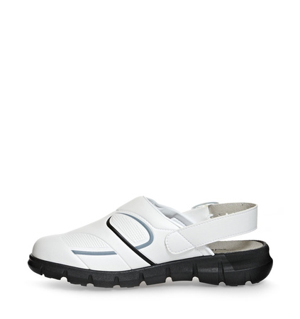 ABEBA-Dynamic-OB-A-micro-Damen- und Herrenclog, ESD, wei/schwarz