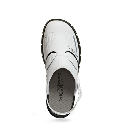 ABEBA-Dynamic-OB-A-micro-Damen- und Herrenclog, ESD, wei/schwarz