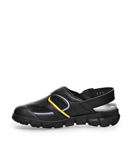 ABEBA-Dynamic-OB-A-micro-Damen- und Herrenclog, ESD, schwarz/gelb