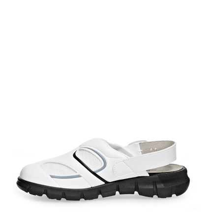 ABEBA-Dynamic-OB-A-micro-Damen- und Herrenclog, ESD, wei/schwarz