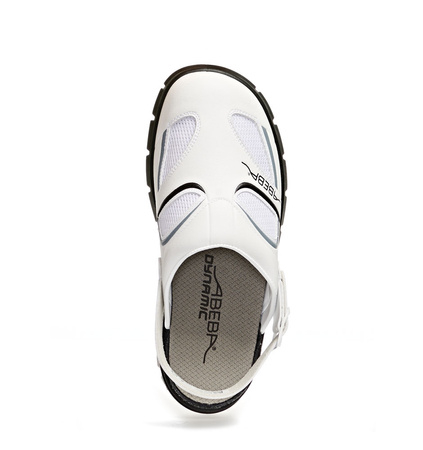 ABEBA-Dynamic-OB-A-micro-Damen- und Herrenclog, ESD, wei/schwarz
