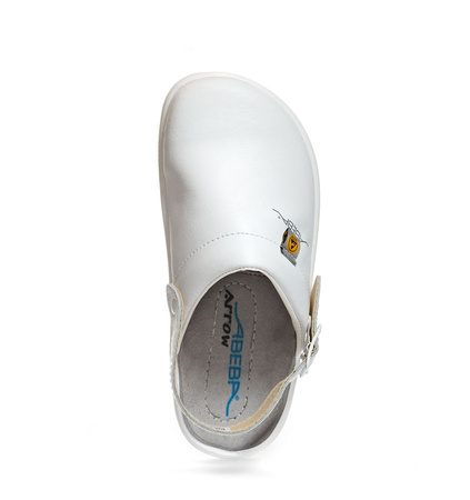 ABEBA-Arrow-OB-Damen- und Herrenclog, ESD, wei