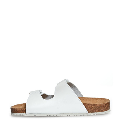 ABEBA-Nature-OB-Damen- u. Herrenpantolette, ESD, wei