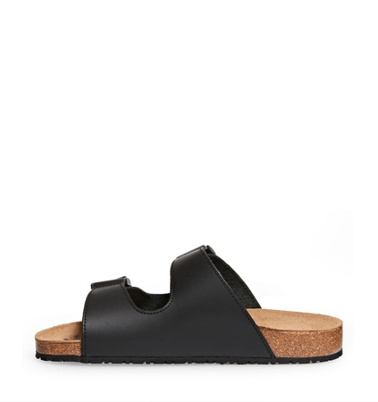 ABEBA-Nature-OB-Damen- u. Herrenpantolette, ESD, schwarz