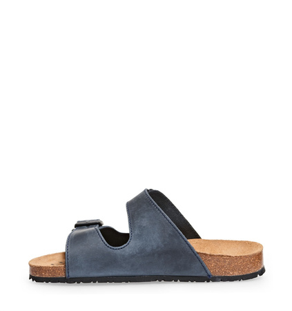 ABEBA-Nature-OB-Damen- u. Herrenpantolette, ESD, blau