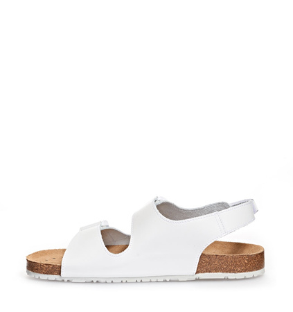 ABEBA-Nature-OB-Damen- u. Herrensandalette, ESD, wei
